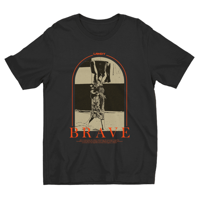 T-SHIRT - BRAVE NOIR